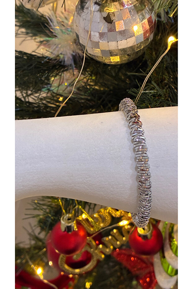 Çelik gri lastikli bileklik - 1