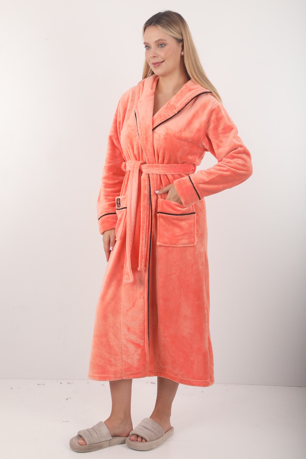 100% Bamboo Hooded Long Dressing Gown