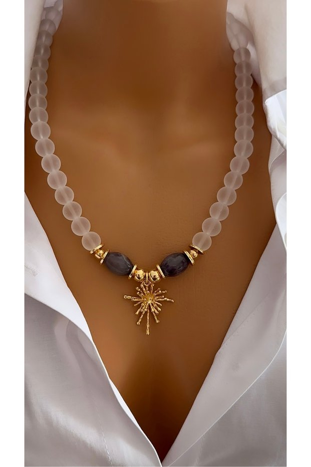 Amethyst Natural Stone Design Necklace Multi Necklace Gift Necklace Gift Pendant Trend Necklace Natural Stone Necklace