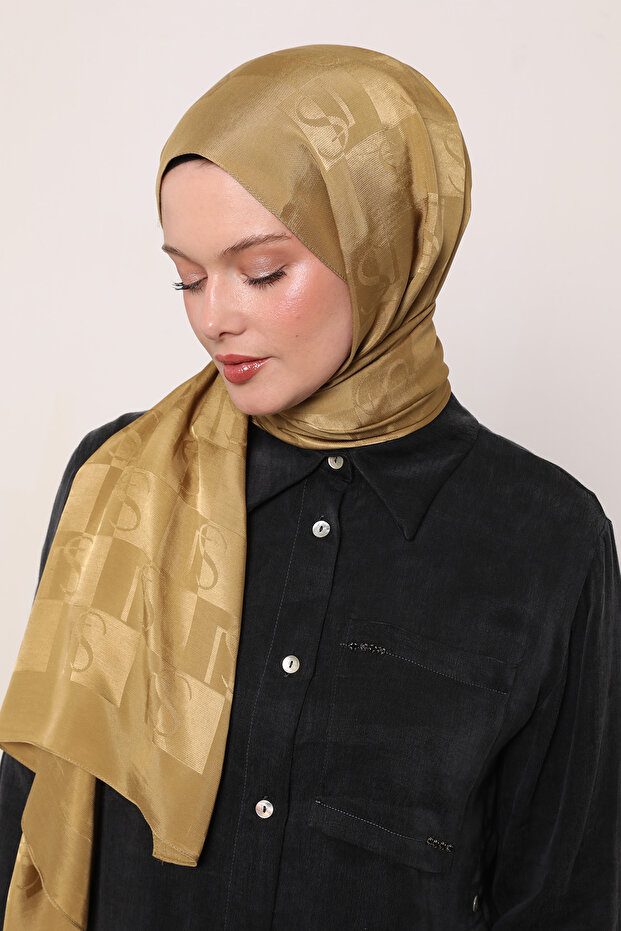 Ls Pattern Silk Jacquard Shawl - 1