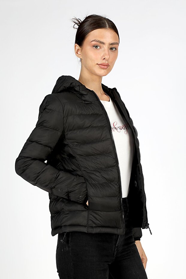 Iconic Kadın Mont Siyah - 4