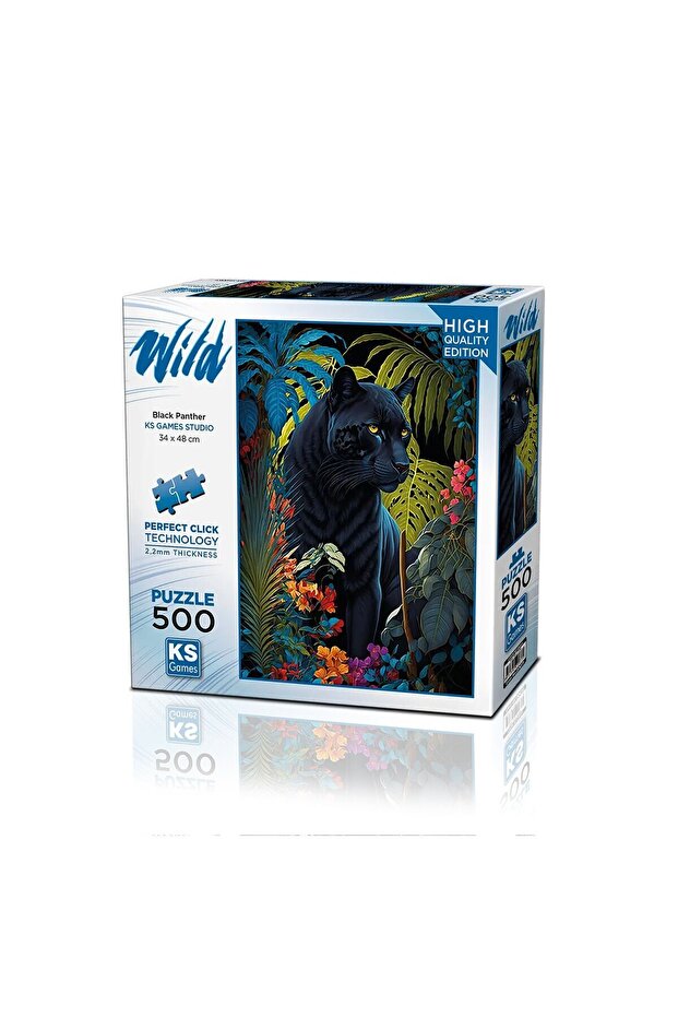 20071 Puzzle 500 Black Panther with a Tropical Scene