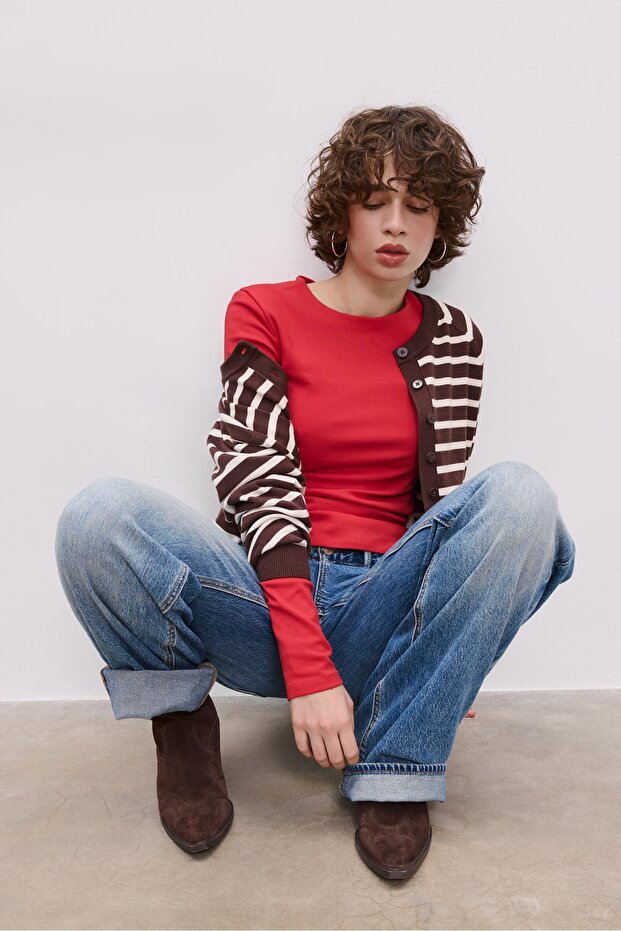 Basic uzun kollu tişört - 1