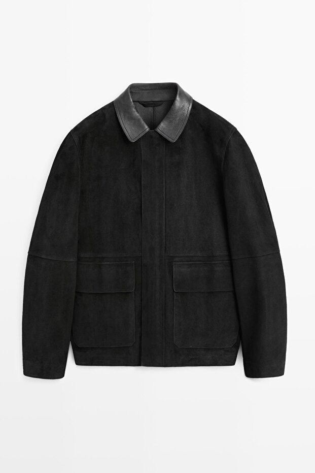 Süet cep detaylı ceket - 4