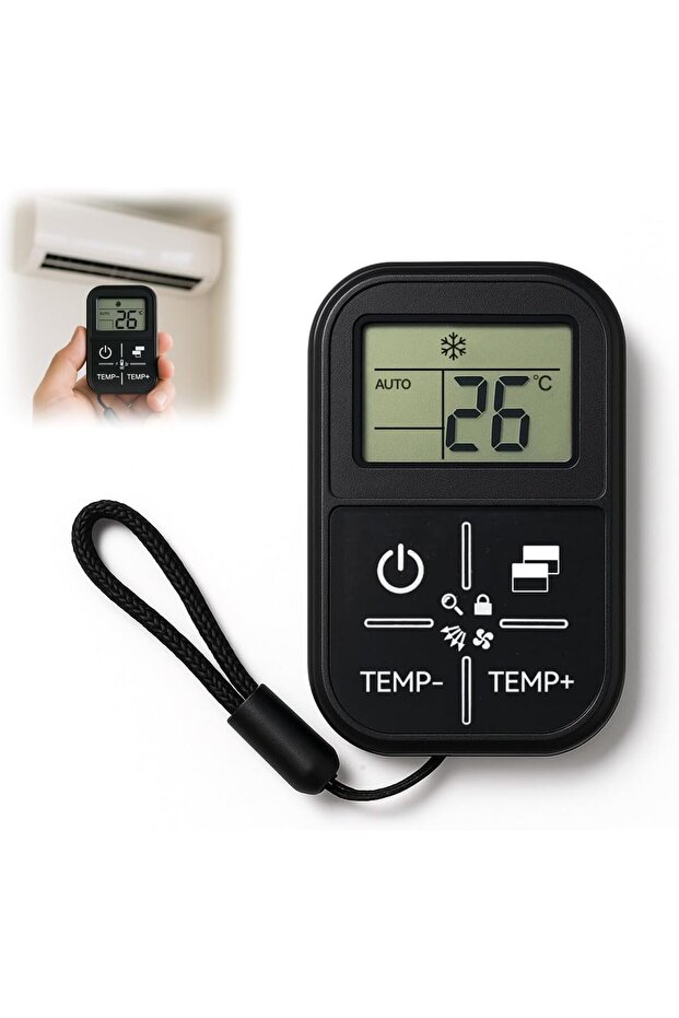 Mini Portable Universal Air Conditioner Remote Control with LED Display - 5000-in-1