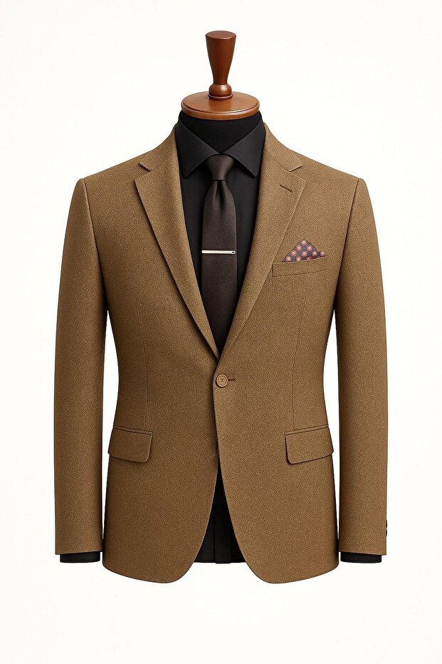 Men's italian cut single button blazer jacket classic and modern elegance