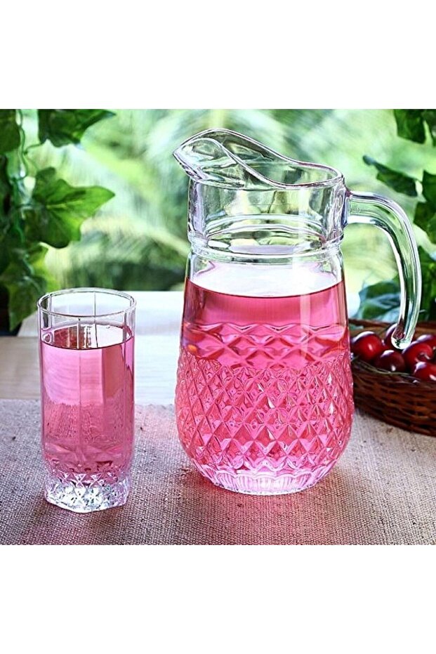 طقم إبريق وكأس شرب من باشابتشه، 7 قطع