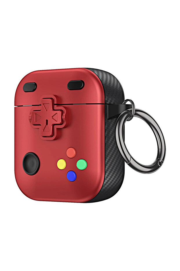 أبل إيربودز 2/1. غطاء حماية بتصميم GamePad من Nesil Kılıf باللون الأحمر