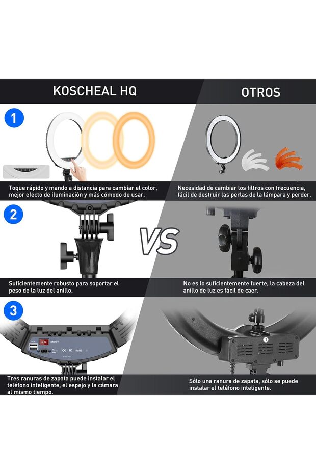 Professional Ring Light Ring with Tripod 18" - 6
