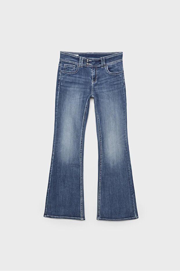 İşlemeli cepli çan jean - 6