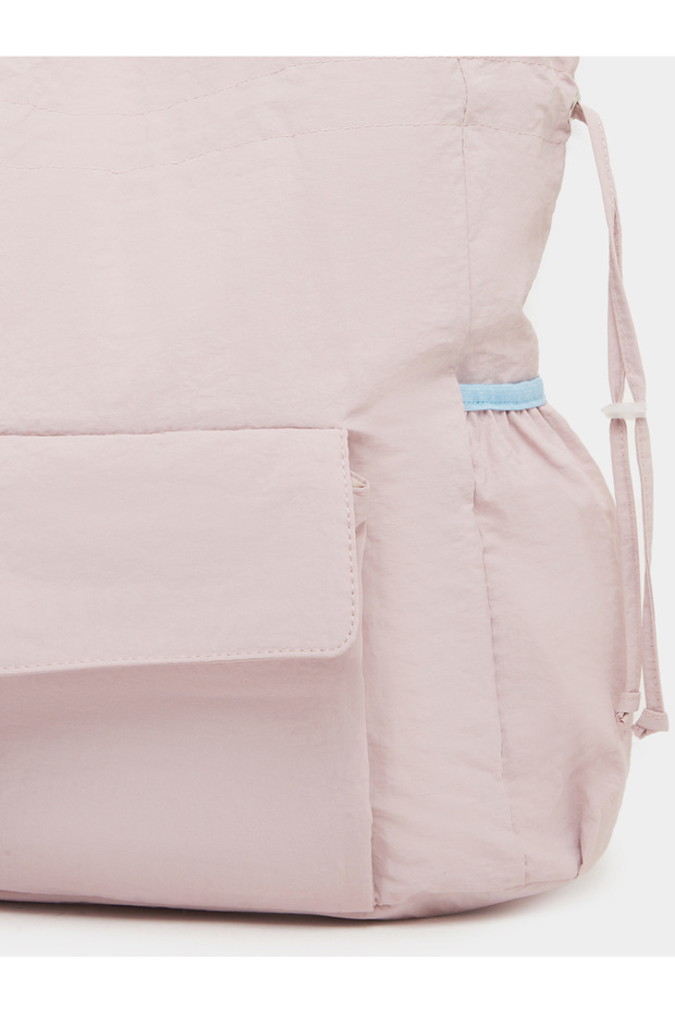 Plain Side Drawstring Gym Bag with Backpack Straps - 3