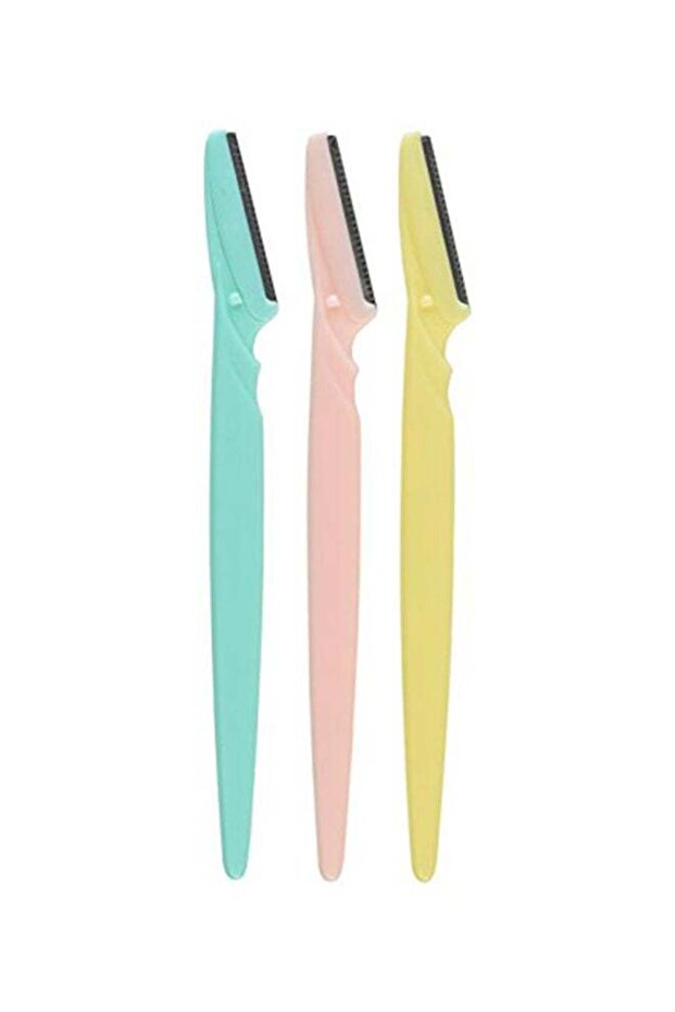 Pack Of 3 Eyebrow Shaper Razors Multicolour