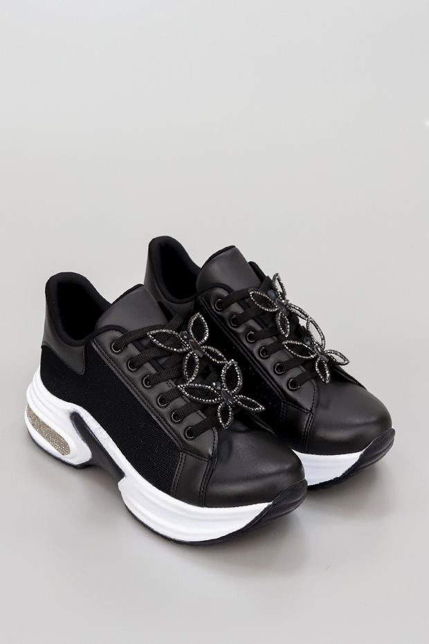 Mdln 493 Butterfly Buckle Detailed Lace-Up Sneakers