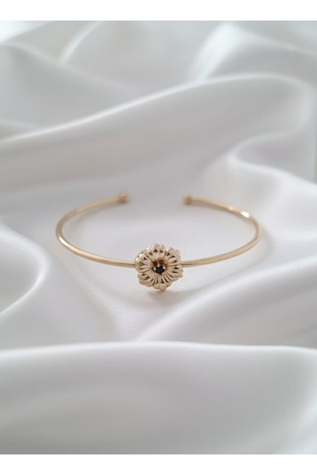 Gold Color Adjustable Birth Month Flower Bracelet (September)