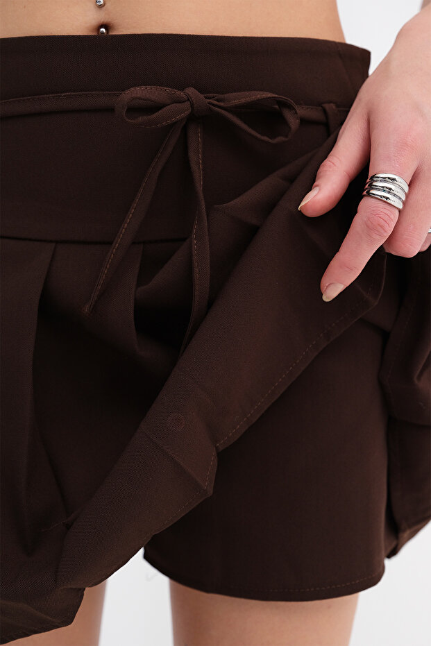 Pileli Mini Etek E1146 - 3