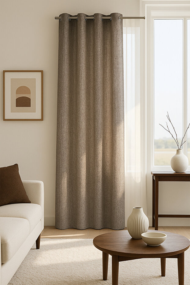 Madrid Ring Background Curtain Brown 140X260