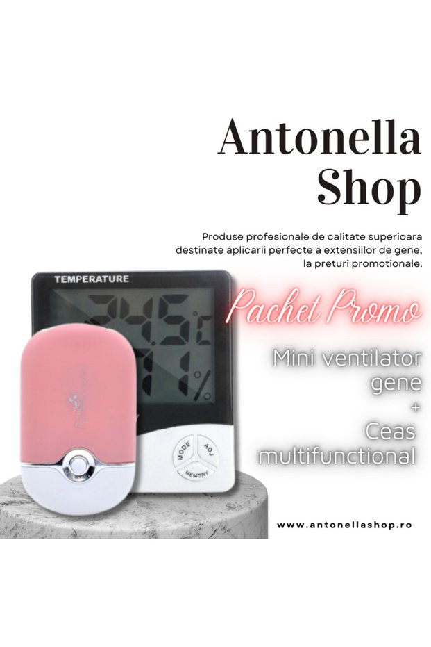 Pachet Promo Mini Ventilator Gene+Ceas Multifunctional