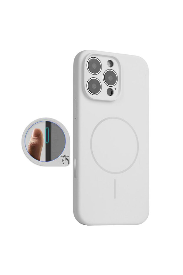 Case for iPhone 16 Pro, SoftTouch, Camera Control, TPU, Pure White - 1