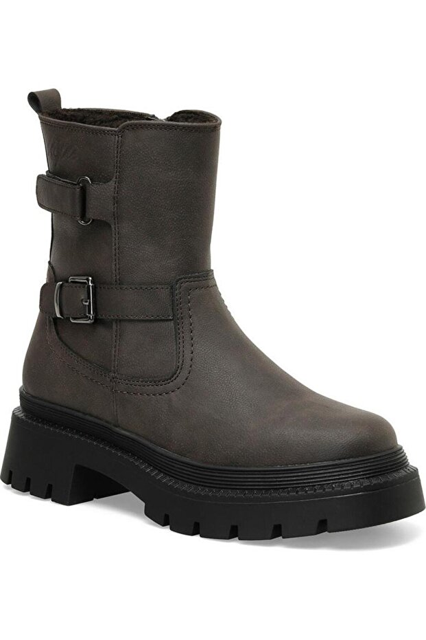 KEYTO 3PR Brown Women's Biker Boots
