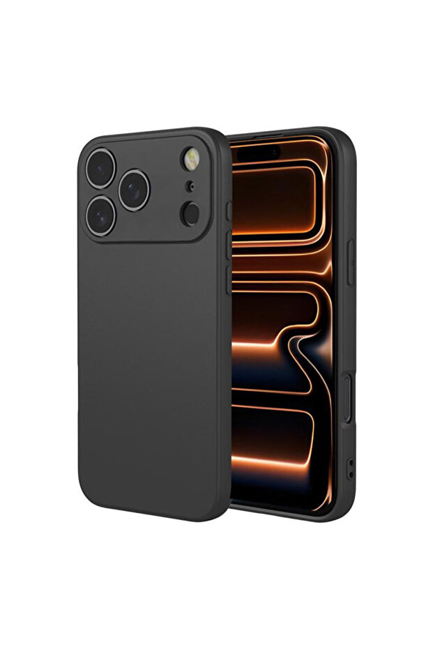 Case for iPhone 17 Pro Max, MicroFiber, TPU, Deep Black - 1