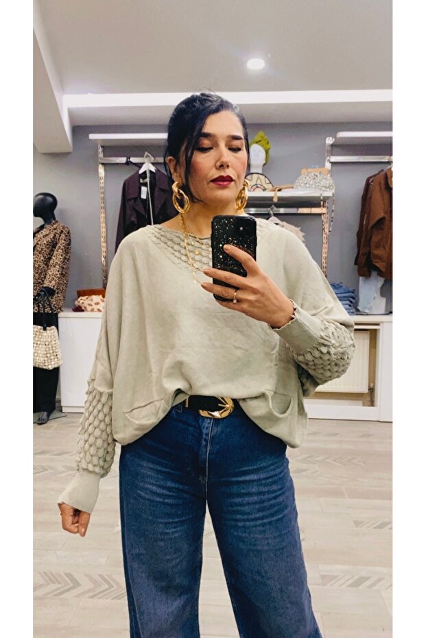 salaş triko bluz - 4