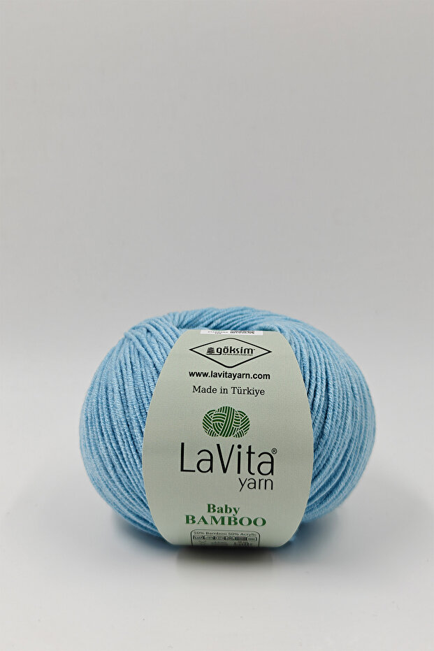 Baby Bamboo Hand Knitting Yarn 50% Bamboo 50% Acrylic 50Gr (5315 Blue)