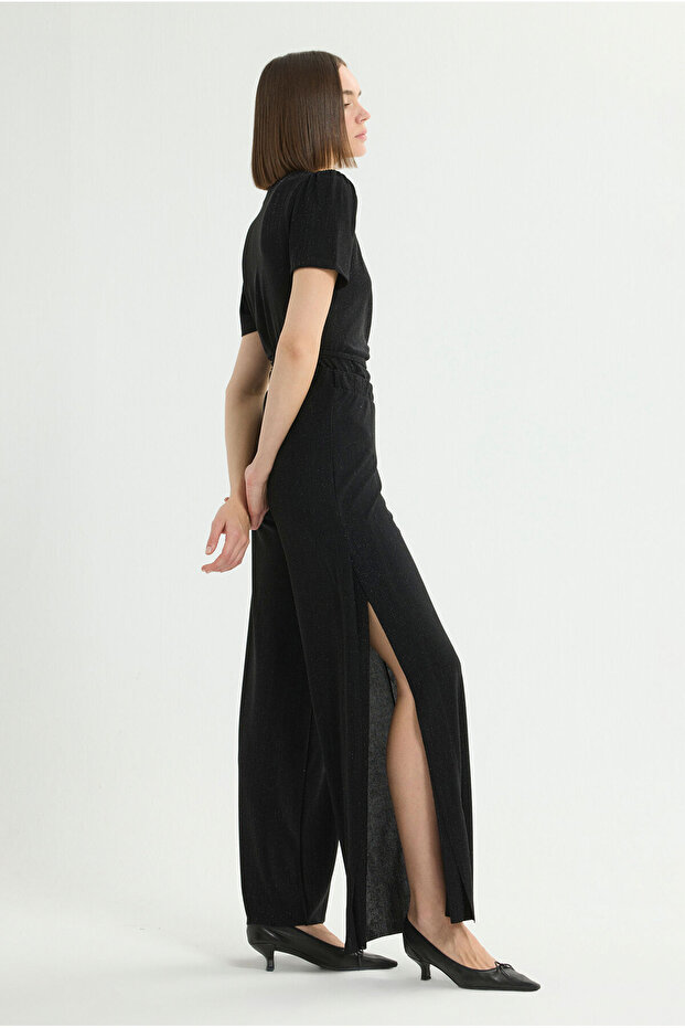 Simli Örme Pantolon - 5