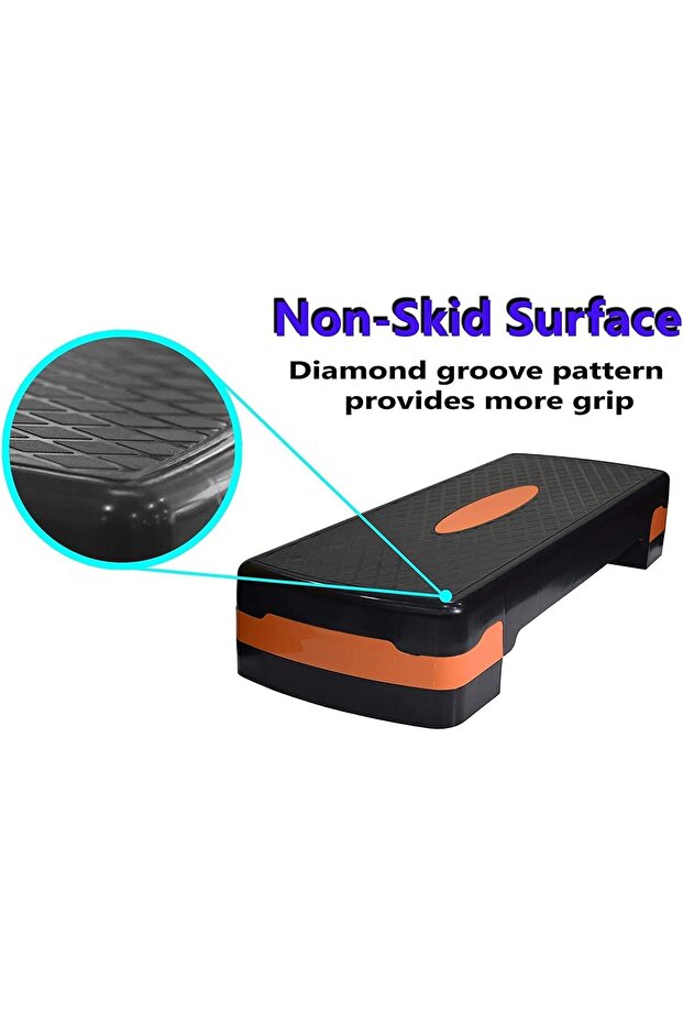 Adjustable Workout Aerobic Stepper Step Platform Trainer - 4