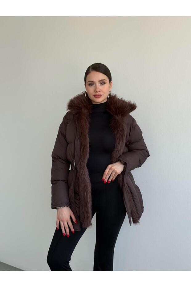 Şişme Kürklü Mont - 6