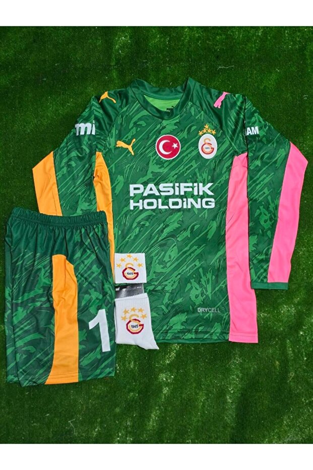 kombinezyum Galatâsarây. 2026 Uğurcan ÇAKIR Uzun Kollu Çocuk Kaleci Forması 4 Lü Set