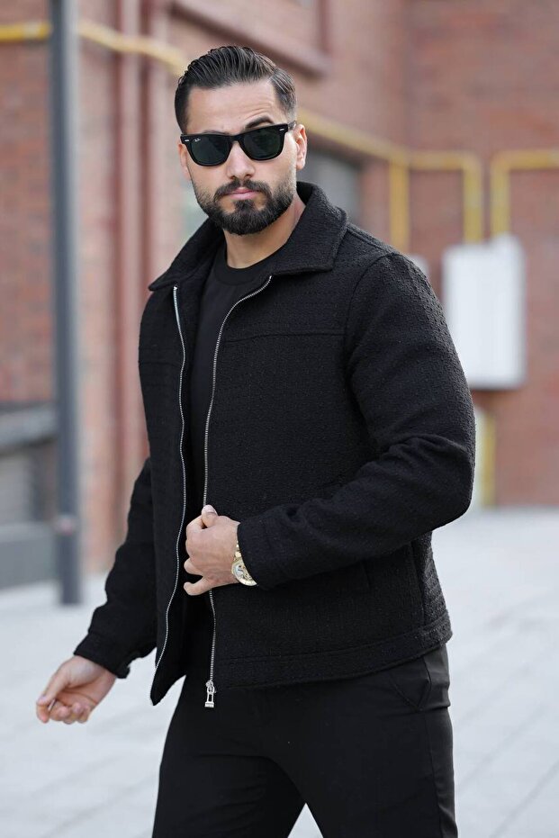 سترة أساسية مبطنة بقماش محبوك خاص - 2