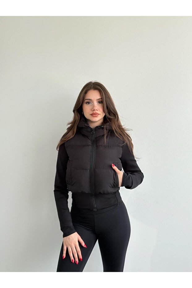 Şişme Crop Mont - 3