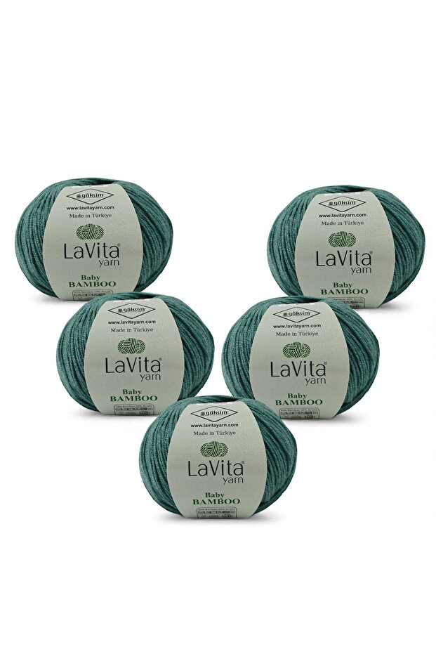 Baby Bamboo Hand Knitting Yarn 50% Bamboo 50% Acrylic 250Gr 5 Pcs (8165 Arona)