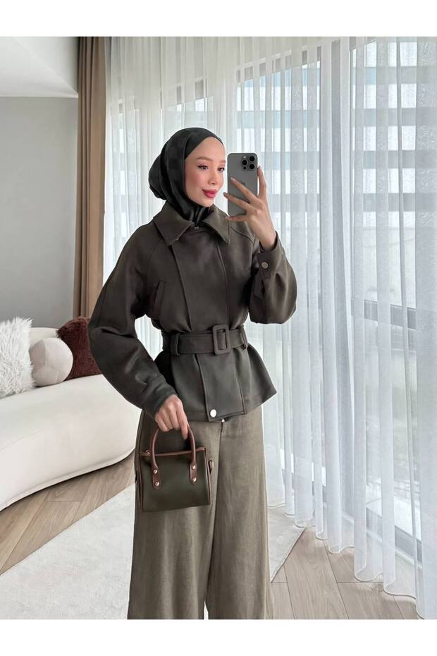 سترة من جلد الغزال المستورد عالية الجودة - 1