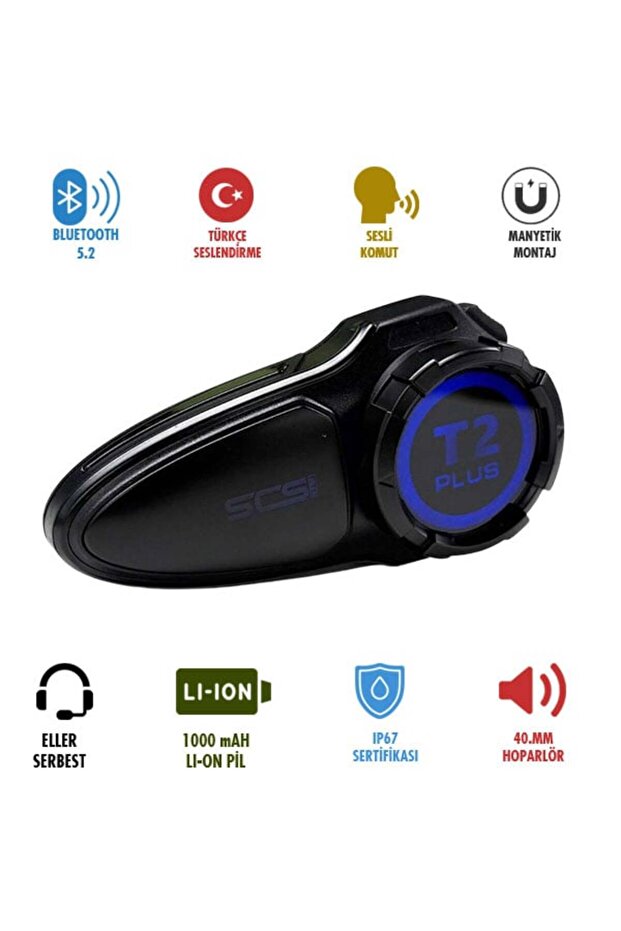 T2 PLUS BLUETOOTH VE INTERCOM - 1