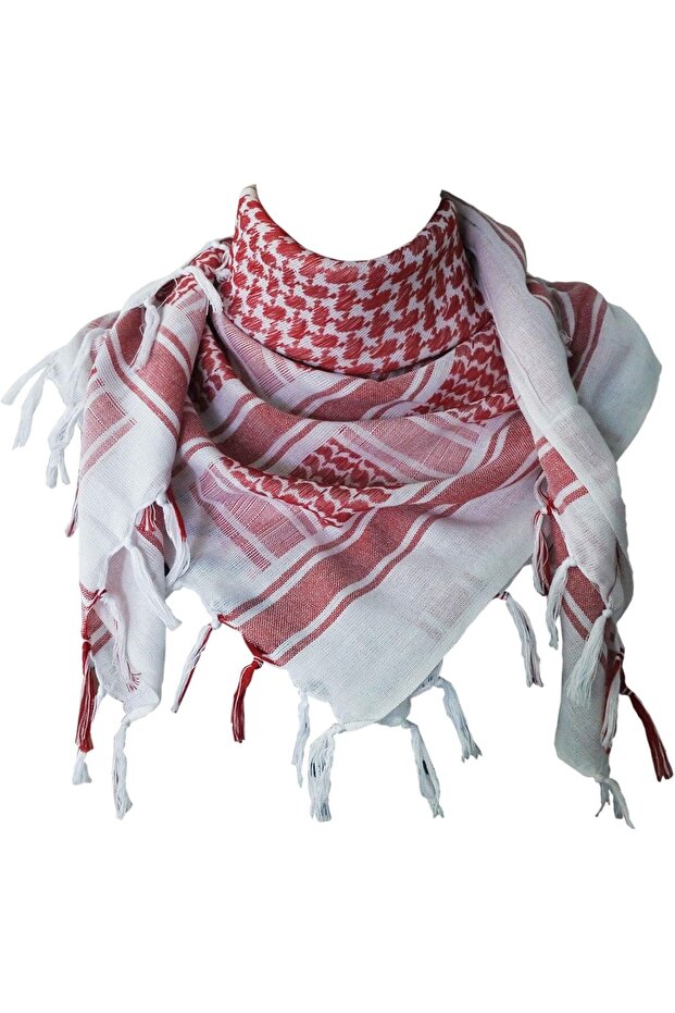 Explore Land Cotton Shemagh Keffiyeh Tactical Desert Scarf Neck Head Wrap with Tassel