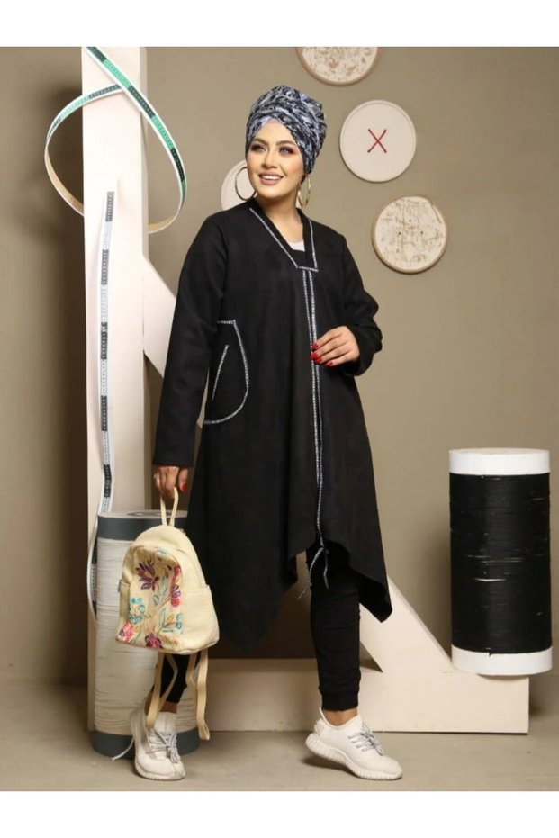 Winter 2-piece set, long blouse, Letters print, pants, pocket, Cotton Lycra, suede, Casual Chic