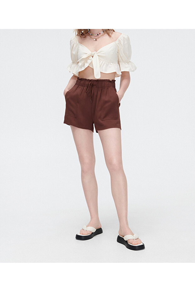Shorts, Brown - 1