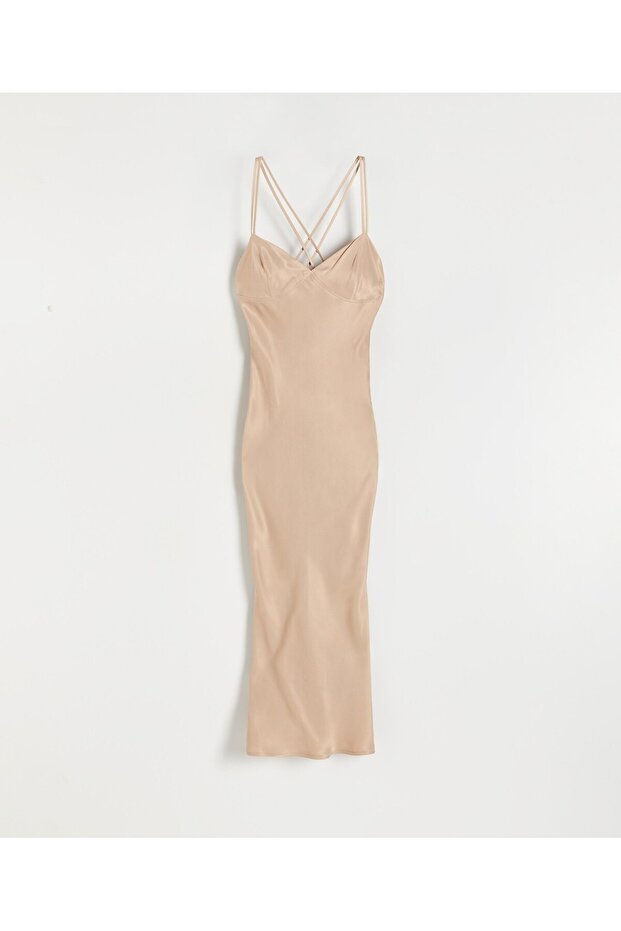 Rochie medie, Crem - 2