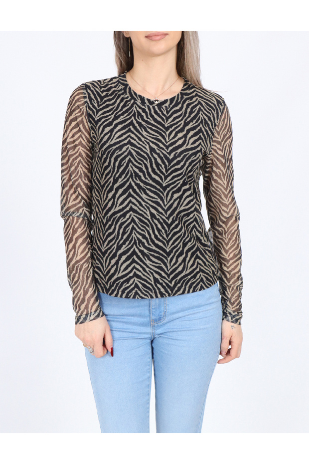 Blouse, Black - 1