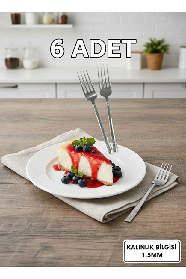 HASIR MODEL TATLI ÇATALI 6 ADET - 3