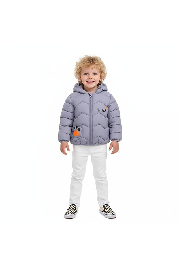 Children's Tiger Patterned Inflatable Jacket - 2