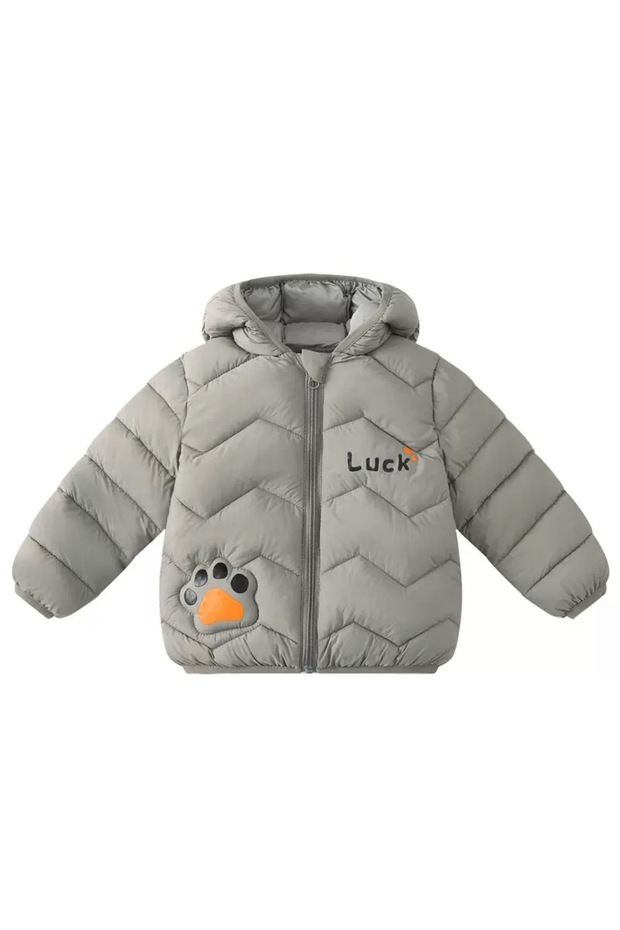 معطف قابل للنفخ بنمط النمر للأطفال - 1