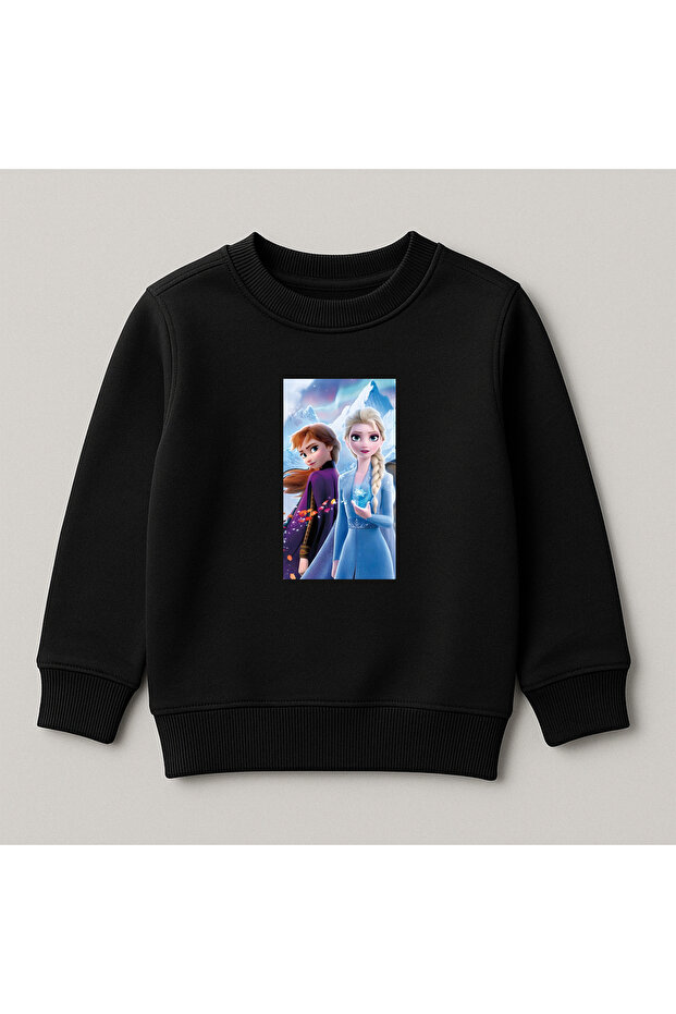 Elsa Printed Crew Neck 100% Cotton Kids Sweatshirt