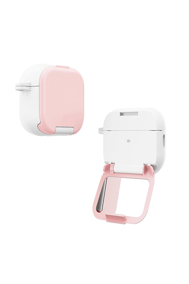 Apple AirPods 2/1St Generation. Nesil Case with Stand Feature Mirrored Cover Pink