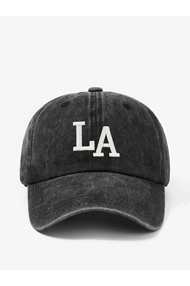Grey Embroidered Baseball Cap