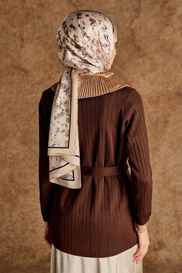 Çift Cepli Örme Triko Hırka - 7