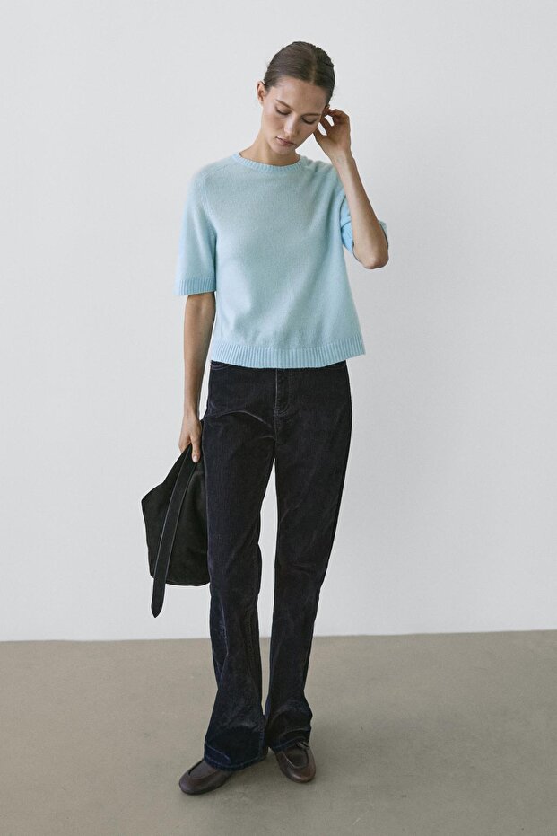 Yüksek bel bootcut jean - 1