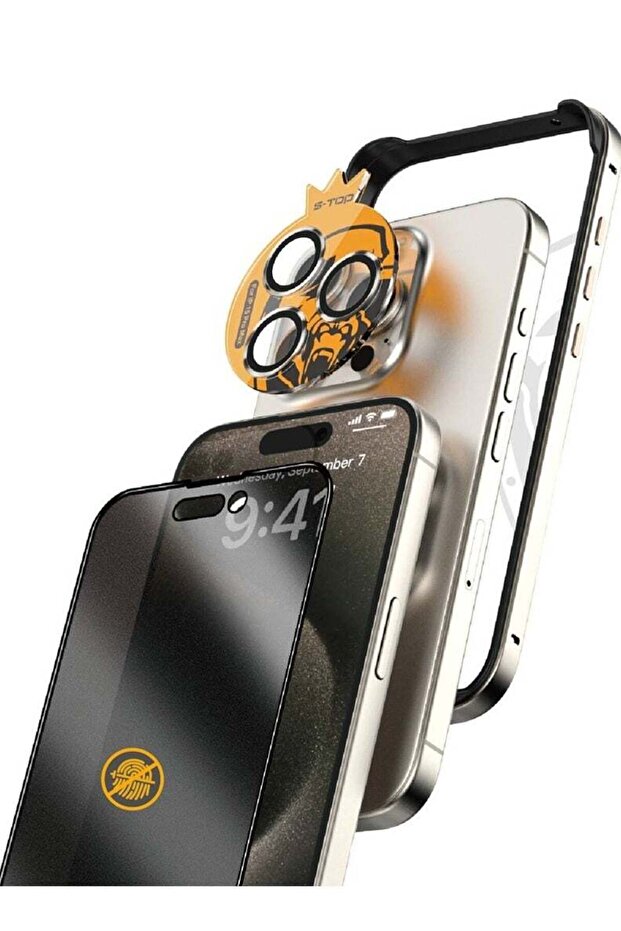 حزمة الحماية Stop 4 في 1 لهاتف iPhone 15 Pro Max