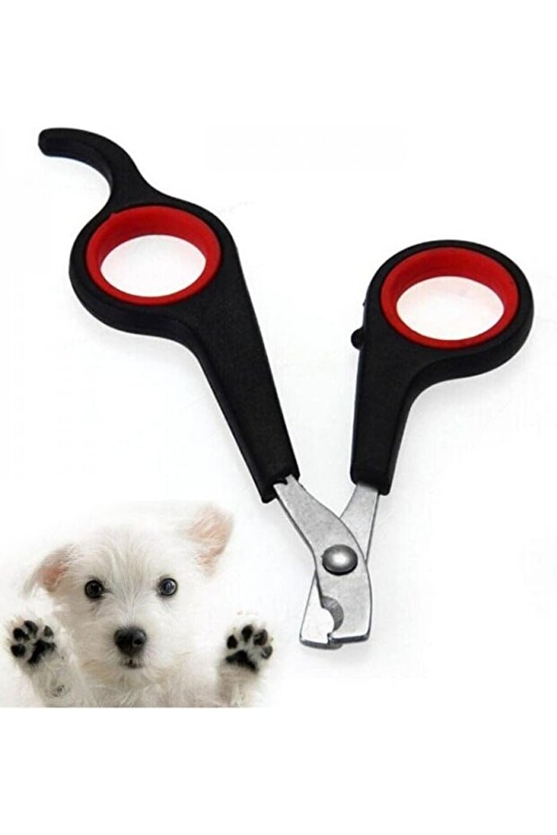 Pet Dog Grooming Scissors - Nail Clipper Trimmer (Black)